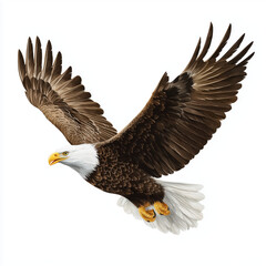 Obraz premium Majestic Eagle in Flight: A Stunning Visual , isolated on white background png