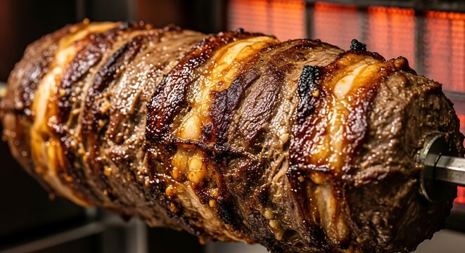 Roasted Meat on Spit