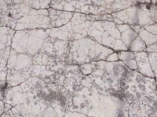Heavily Cracked Concrete Wall Texture Background