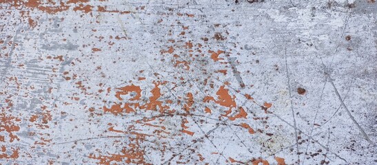 Detailed Abstract Texture of Rusty Metal with Peeling Paint