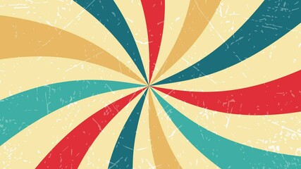 animation colorful swirl grunge retro background.animated colorful retro rays - Powered by Adobe