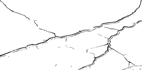 Cracks isolated on a white background.Texture for overlay. Background with cracks on the wall. 

