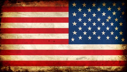 American Flag with Rustic Texture