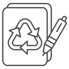 Waste Audit Outline Icon Element For Design