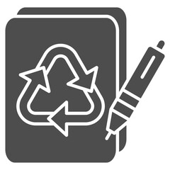 Waste Audit Glyph Icon Element For Design