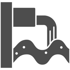 Industrial Waste Glyph Icon Element For Design
