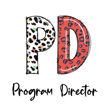Colorful Leopard Print Program Director Design
