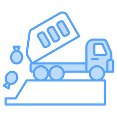 Landfill Blue Icon Element For Design