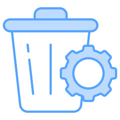 Waste Management Blue Icon Element For Design