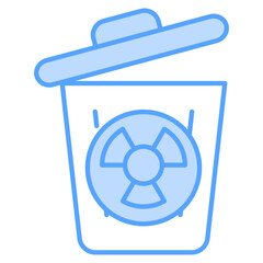Hazardous Waste Blue Icon Element For Design