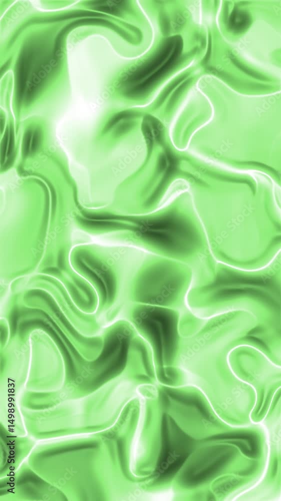 Poster vertical flowing green light abstract animation seamless loop