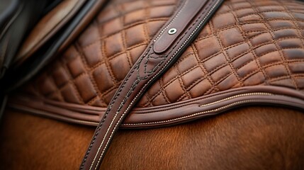 Horse coat macro in chestnut color, stable background