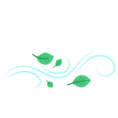 Illustration of Wind Blowing Leaves