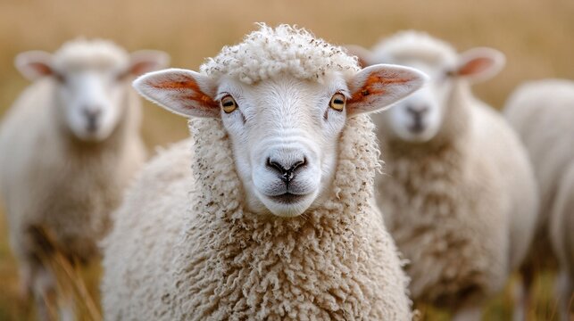 Sheep wool texture, fluffy white fibers, pasture background