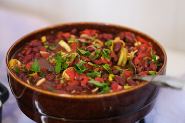 Chili in a pot