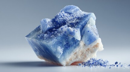 Obraz premium Close-up of cobalt ore showing metallic blue-gray hues and rough texture