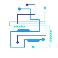 Abstract Circuit Board Technology Vector Graphic