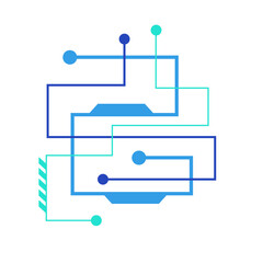 Abstract Circuit Board Technology Vector Graphic