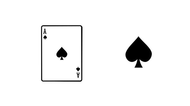 A set of poker cards features a large black spade symbol in focus, indicating high stakes and card game prestige