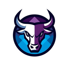Bull, no background, a symbol of strength and agility
