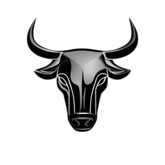 Bull, no background, a symbol of strength and agility