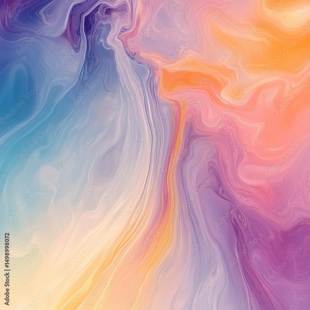 Poster pastel abstract background with fluid movement, perfect for adding a soft touch to digital presentat