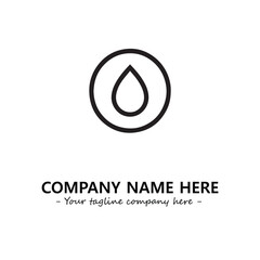 Water drop logo company design vector illustration