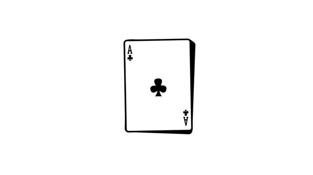 The club suit is centered within a fan of cards, offering a minimalist and bold portrayal of this traditional playing card symbol