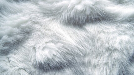 Arctic hare fur close-up, thick white winter coat, snowy tundra background