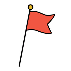 シンプルな旗の記号アイコンベクター