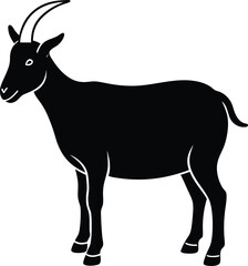 silhouette of a goat