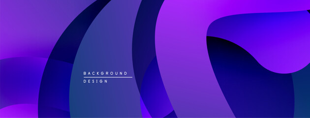 Abstract gradient background. Smooth curves, vibrant purple hues create modern design. Minimalist aesthetic, dynamic composition.