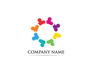 Unity people logo and symbol vector