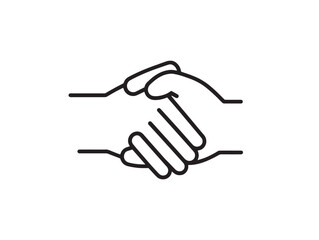 minimalist line art collaboration business partnership illustration
