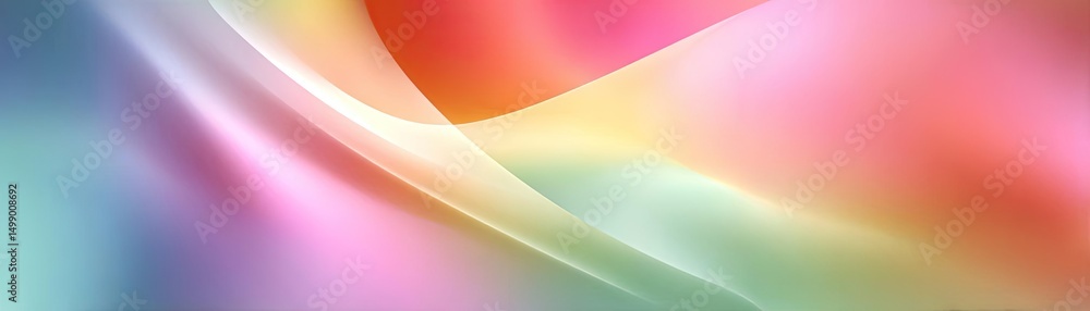Poster Soothing colors with positivity and focus through wellness concept. A colorful abstract background with soft flowing patterns.