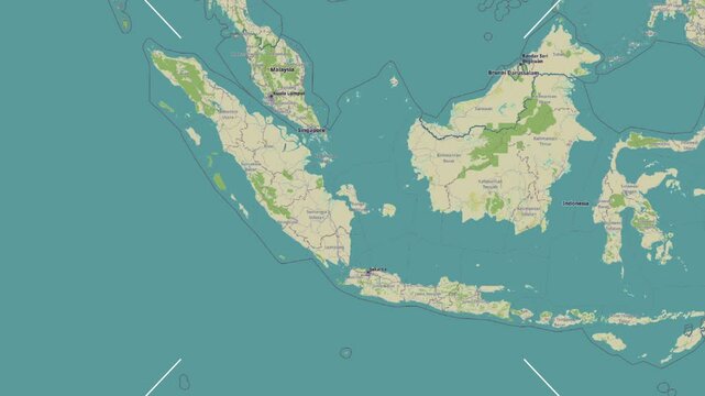 Pulau Bangka Island in the Java Sea. Zoom in animation