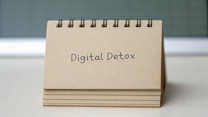 Digital Detox desk calendar promoting mindfulness and reduced screen time.