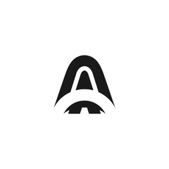 Black Initial A arrow Logo. Abstract Monogram Logomark for Growing Business, Branding, Identity, Marketing.
