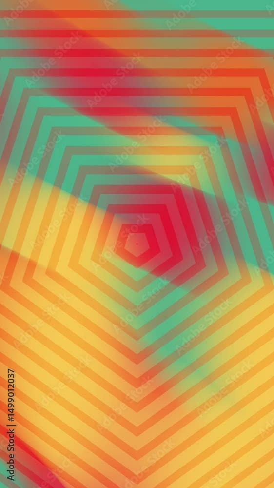 Poster vertical abstract pattern shifting with colorful lines