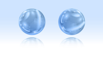 Serum on white background, top view. Skin care product