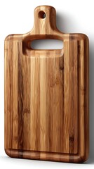 Simple wooden cutting board with handle high resolution picture