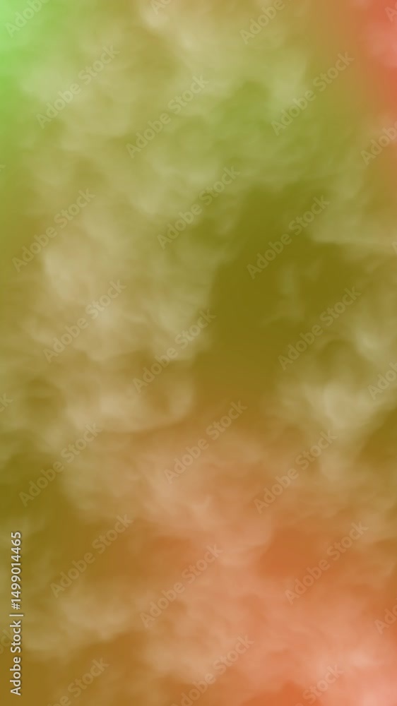 Poster Vertical Abstract Motion Background with Soft Fog and Green Red Gradient