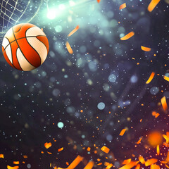 Fototapeta premium Soccer ball scoring a goal on the soccer field in the net design image