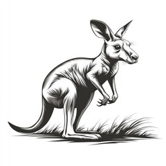 Kangaroo in profile