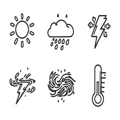 minimalistic weather station line drawing vector artwork