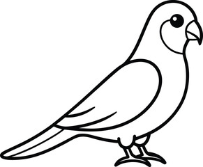 White dove vector illustration of a bird of peace with wings and feathers