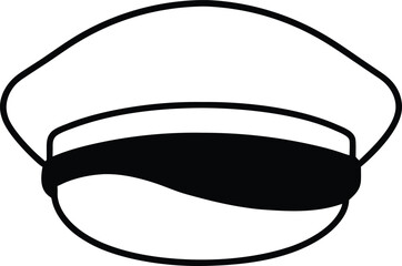 Vector illustration of a baseball cap, sailor cap, and other headwear designs