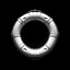 White life preserver,  isolated