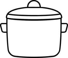 Isolated stainless steel cooking pot and pan vector illustration with lid, perfect kitchenware equipment