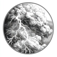 Stormy Sky Circle Art